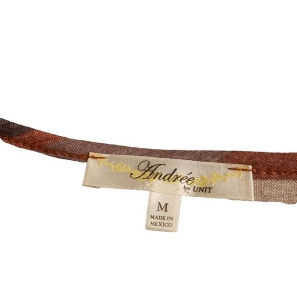 Andrée By Unit Striped Netural Fall Top Size Medium - Picture 3 of 10